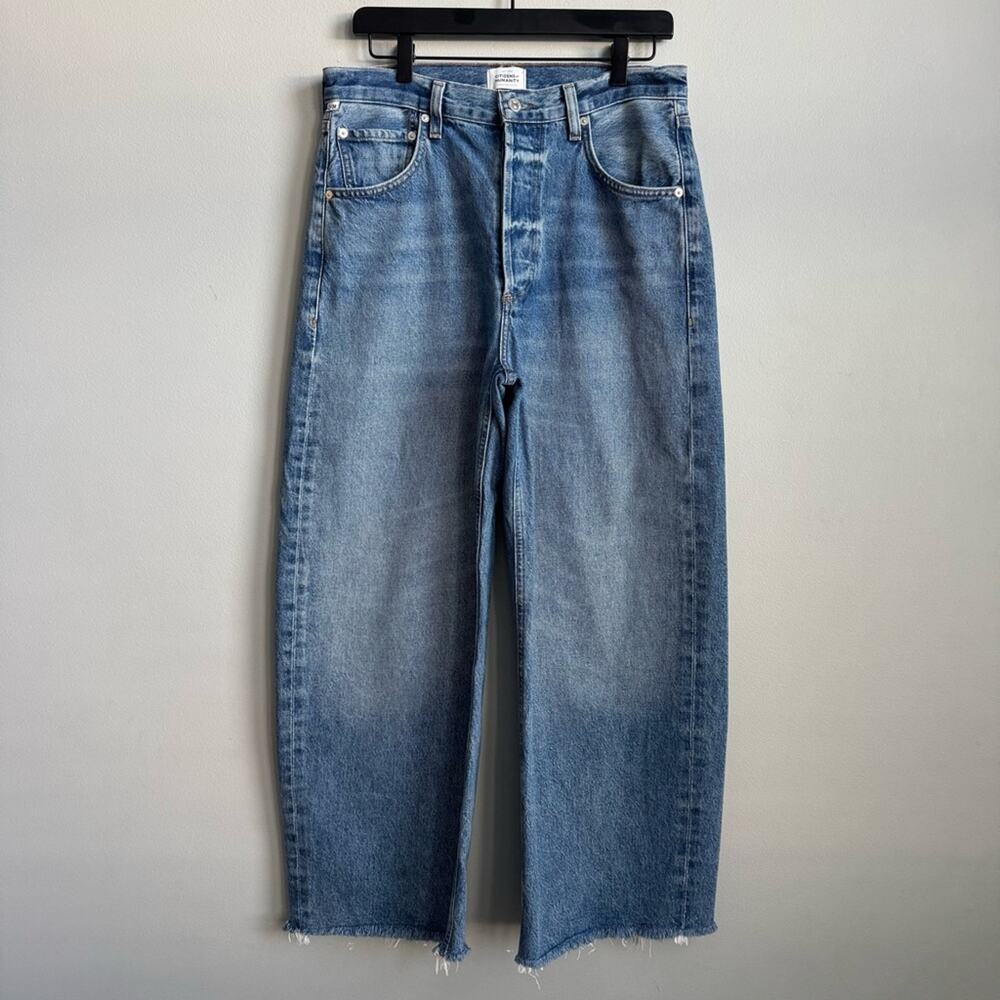 Citizens of Humanity Ayla Raw Hem Crop Jeans in Doheny Wash Size 29 - Picture 4 of 15